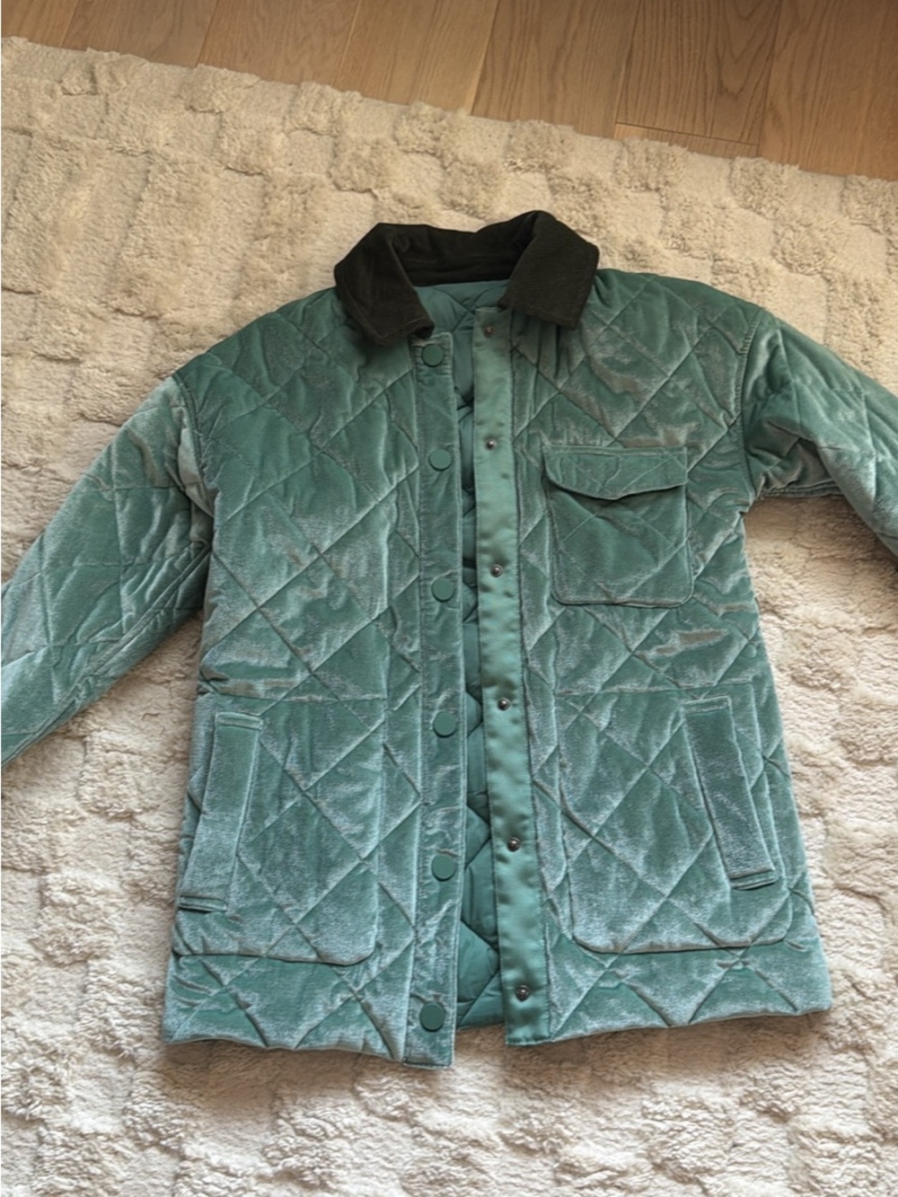 NVLT QUILTED VELOUR REVERSIBLE FIELD JACKET
